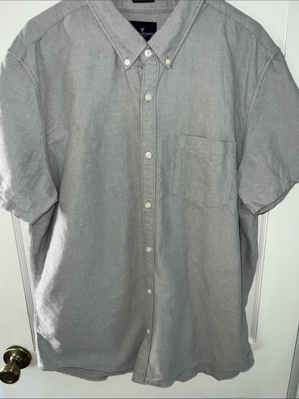 AE Outfitters Short Sleeve Everyday Chambray Oxford Button-down Sz XXL